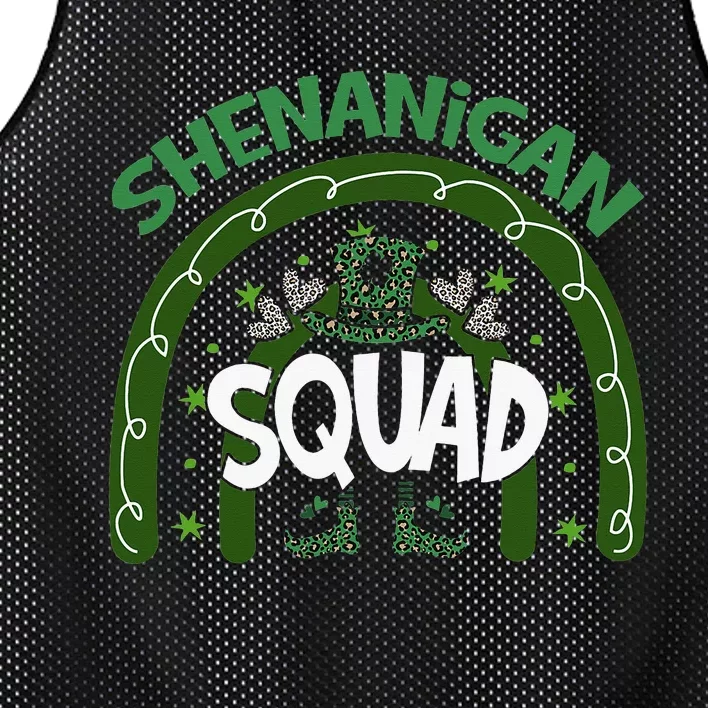 Shenanigans Squad St Patricks Day Gnomes Green Irish Rainbow Mesh Reversible Basketball Jersey Tank