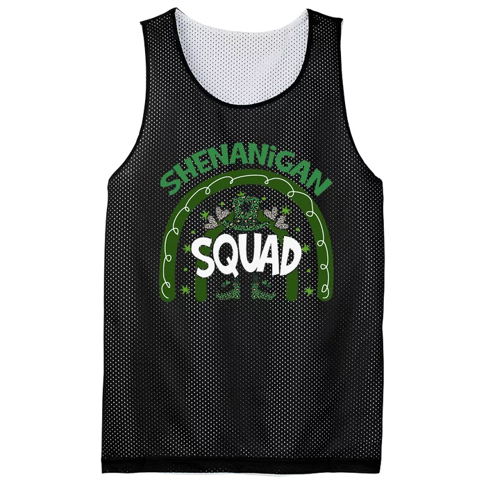 Shenanigans Squad St Patricks Day Gnomes Green Irish Rainbow Mesh Reversible Basketball Jersey Tank