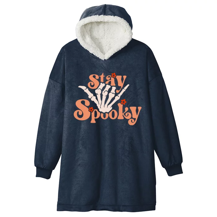 Stay Spooky Skeleton Hand Hooded Wearable Blanket