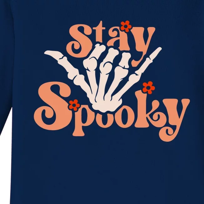 Stay Spooky Skeleton Hand Baby Long Sleeve Bodysuit