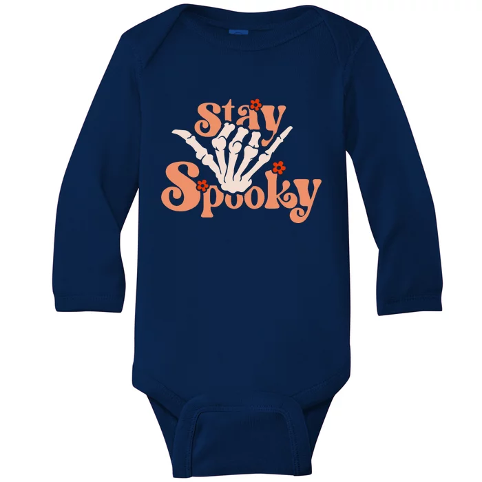 Stay Spooky Skeleton Hand Baby Long Sleeve Bodysuit