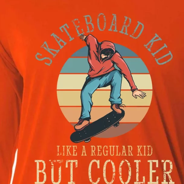 Skateboard Skateboarding Skater Cute Gift Cooling Performance Long Sleeve Crew