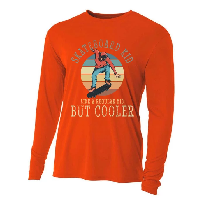 Skateboard Skateboarding Skater Cute Gift Cooling Performance Long Sleeve Crew