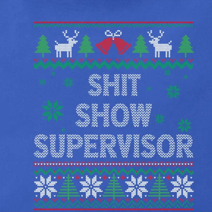 Shit Show Supervisor Funny Mom Boss Ager Ugly Christmas Gift Zip Tote Bag