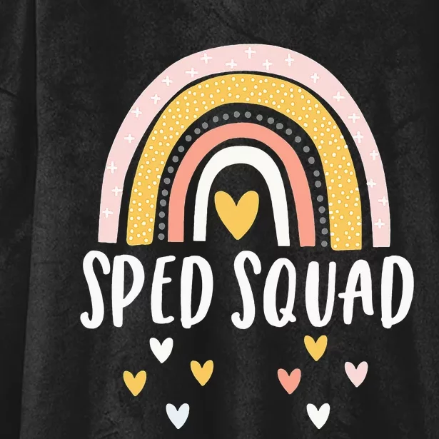 Sped Squad Special Education Teacher Sped Ed Teacher Gift Hooded Wearable Blanket