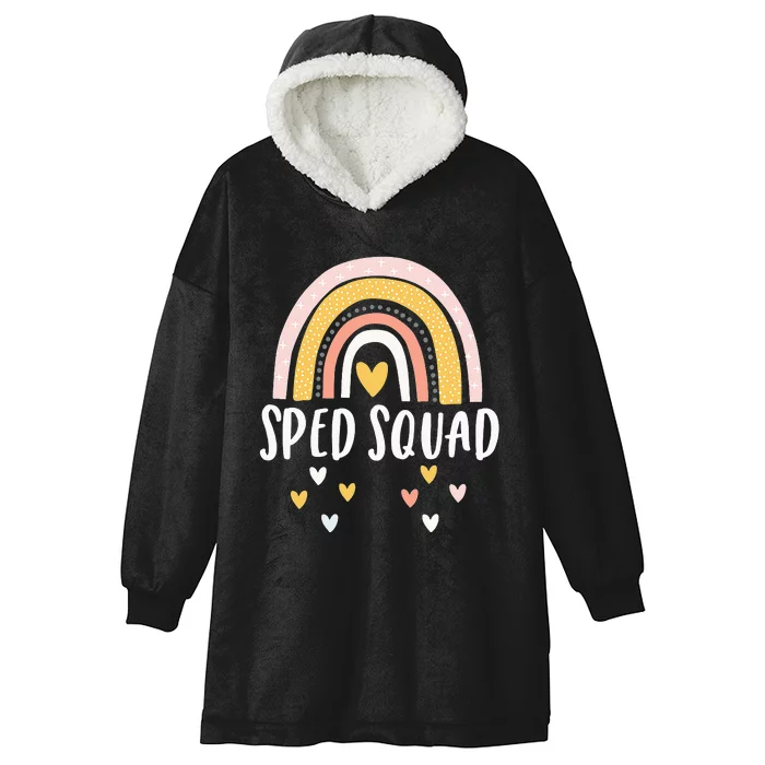 Sped Squad Special Education Teacher Sped Ed Teacher Gift Hooded Wearable Blanket