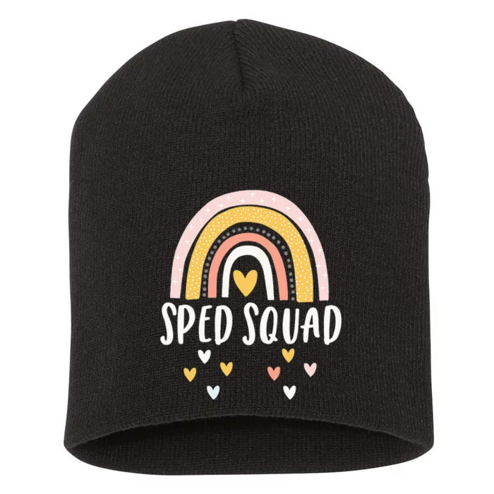 Sped Squad Special Education Teacher Sped Ed Teacher Gift Short Acrylic Beanie