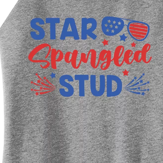 Star Spangled Stud 4th Of July Outfit Patriotic Gift Women’s Perfect Tri Rocker Tank