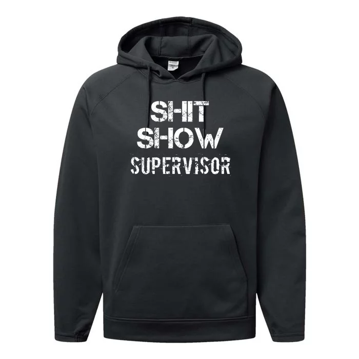 Shit Show Supervisor Funny Mom Boss Manager Teacher Performance Fleece Hoodie