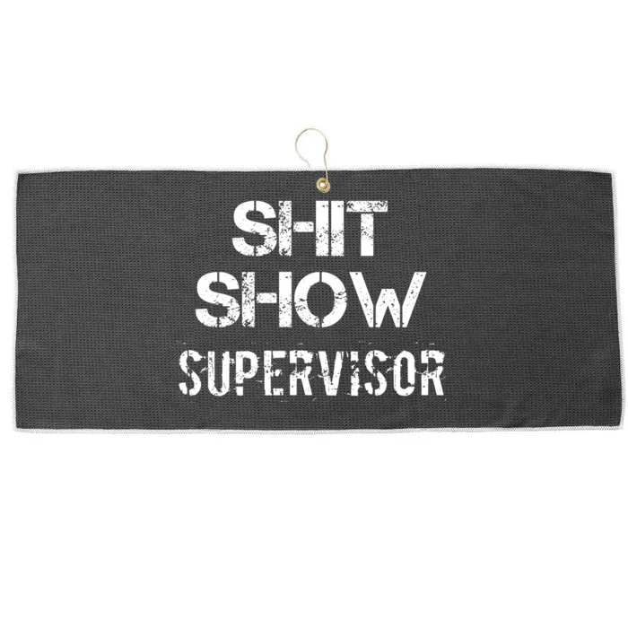 Shit Show Supervisor Funny Mom Boss Manager Teacher Large Microfiber Waffle Golf Towel