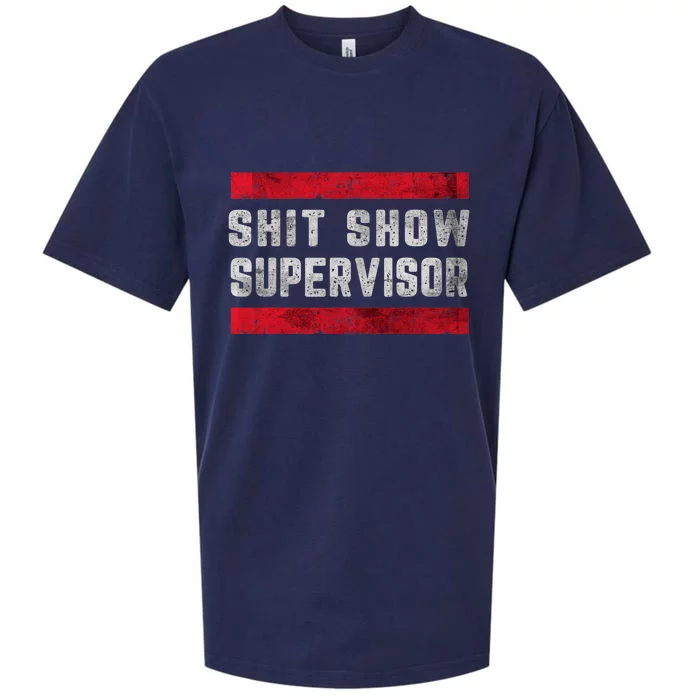 Shit Show Supervisor Sarcastic Distressed Sueded Cloud Jersey T-Shirt