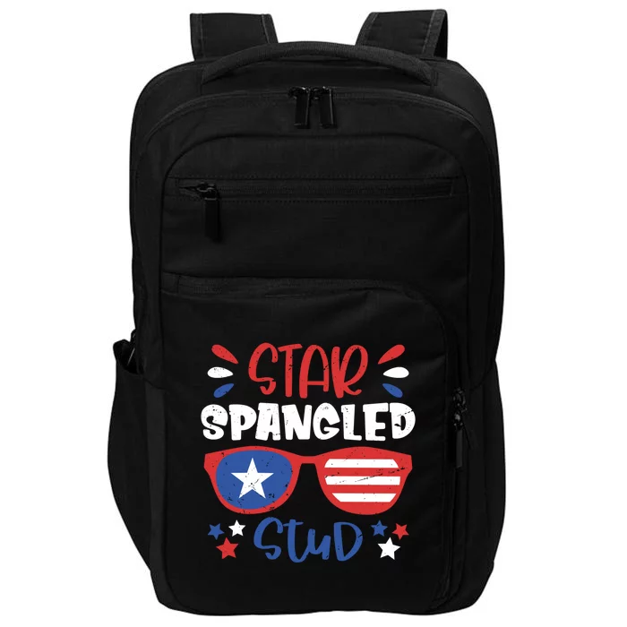 Star Spangled Stud 4th Of July Outfit Patriotic Gift Impact Tech Backpack