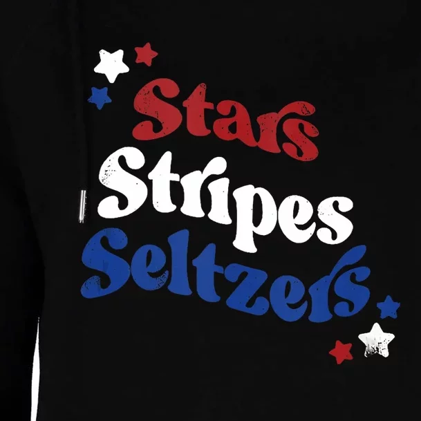 Stars Stripes Seltzers Womens Funnel Neck Pullover Hood