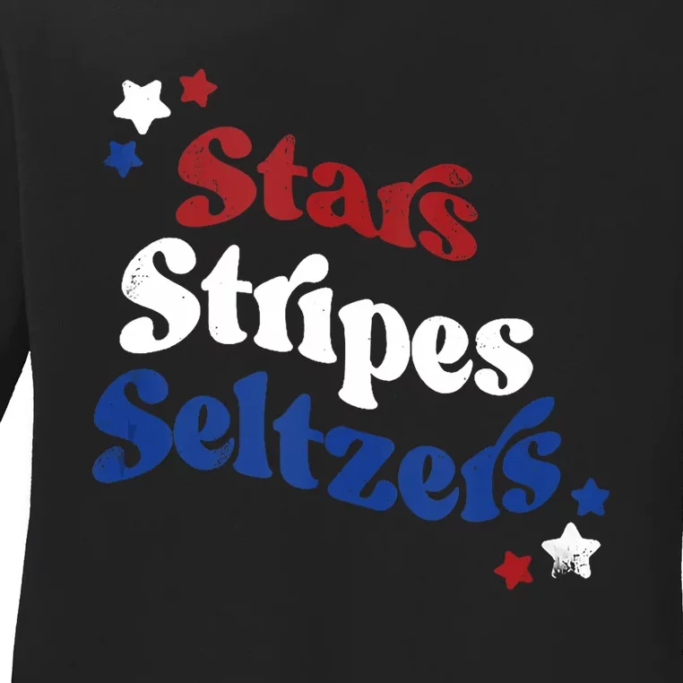 Stars Stripes Seltzers Ladies Long Sleeve Shirt