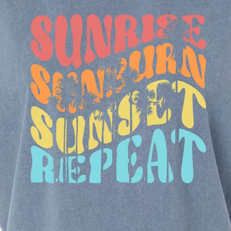 Sunride Sunburn Sunset Repeat Garment-Dyed Women's Muscle Tee