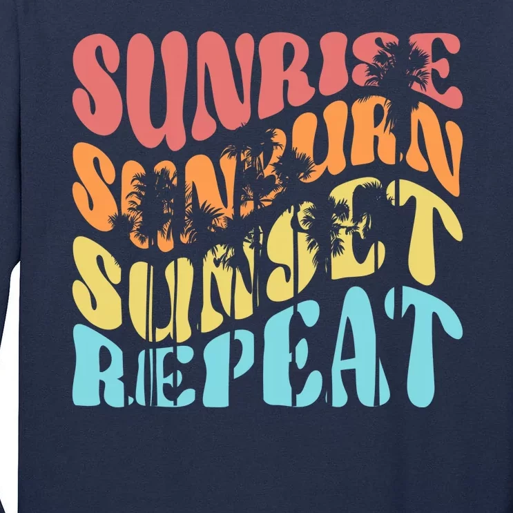 Sunride Sunburn Sunset Repeat Tall Long Sleeve T-Shirt