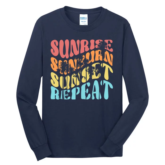 Sunride Sunburn Sunset Repeat Tall Long Sleeve T-Shirt