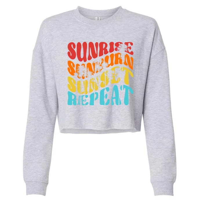 Sunride Sunburn Sunset Repeat Cropped Pullover Crew