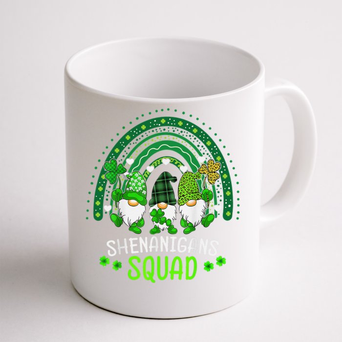 Shenanigans Squad St Patricks Day Gnomes Green Rainbow Irish Front & Back Coffee Mug