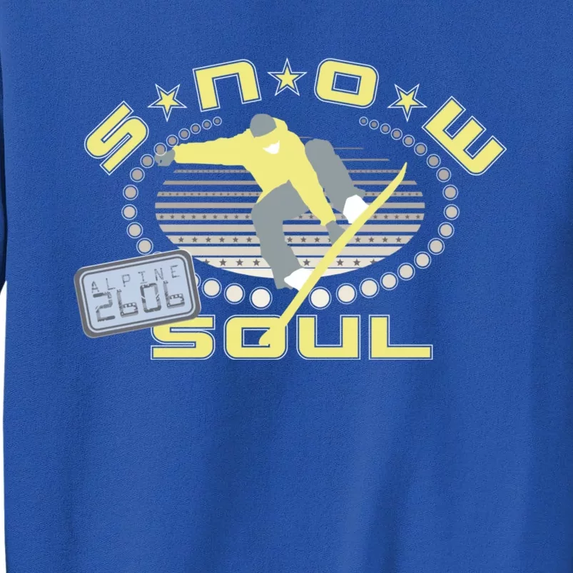 Snow Soul Skiing Ski Gift Cute Gift Tall Sweatshirt