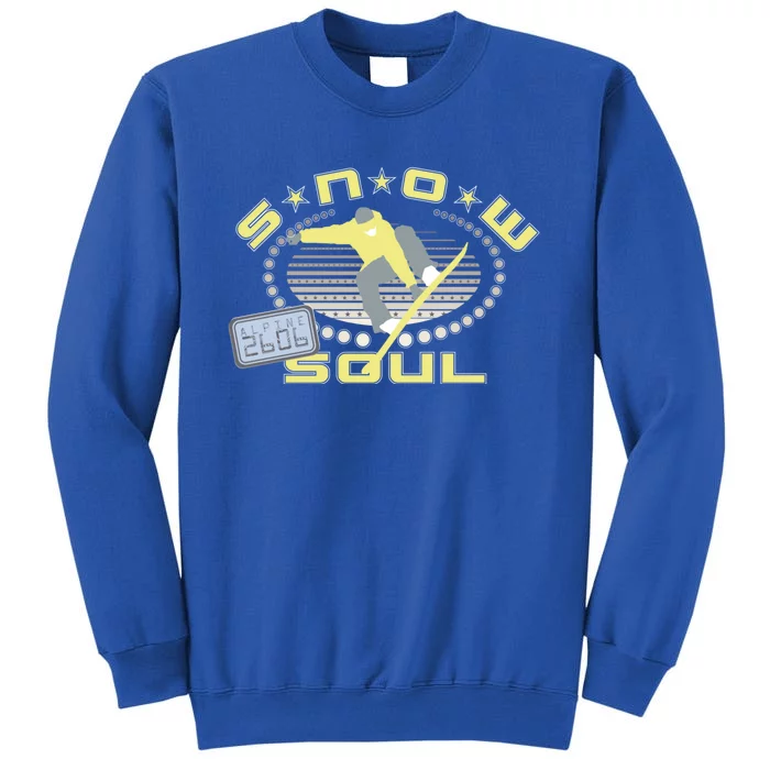 Snow Soul Skiing Ski Gift Cute Gift Tall Sweatshirt