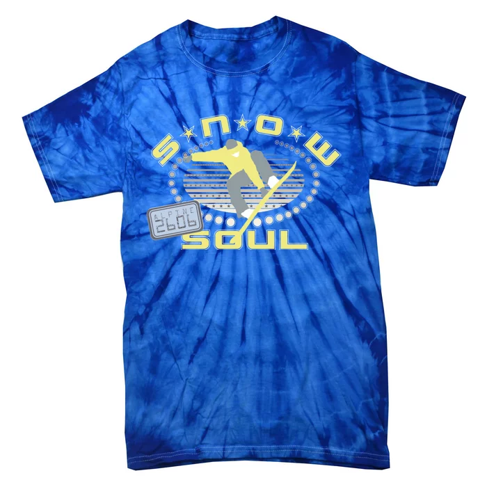 Snow Soul Skiing Ski Gift Cute Gift Tie-Dye T-Shirt