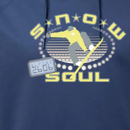 Snow Soul Skiing Ski Gift Cute Gift Performance Fleece Hoodie