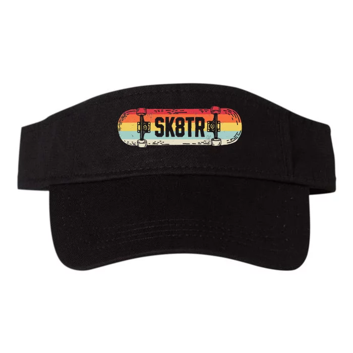 Skateboard Skater Skateboarder Retro Vintage Skateboarding Valucap Bio-Washed Visor