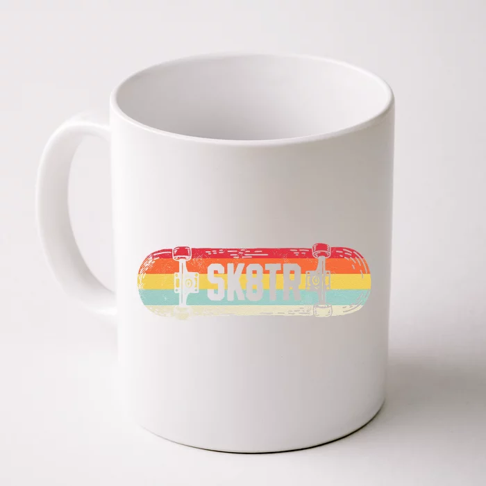 Skateboard Skater Skateboarder Retro Vintage Skateboarding Front & Back Coffee Mug