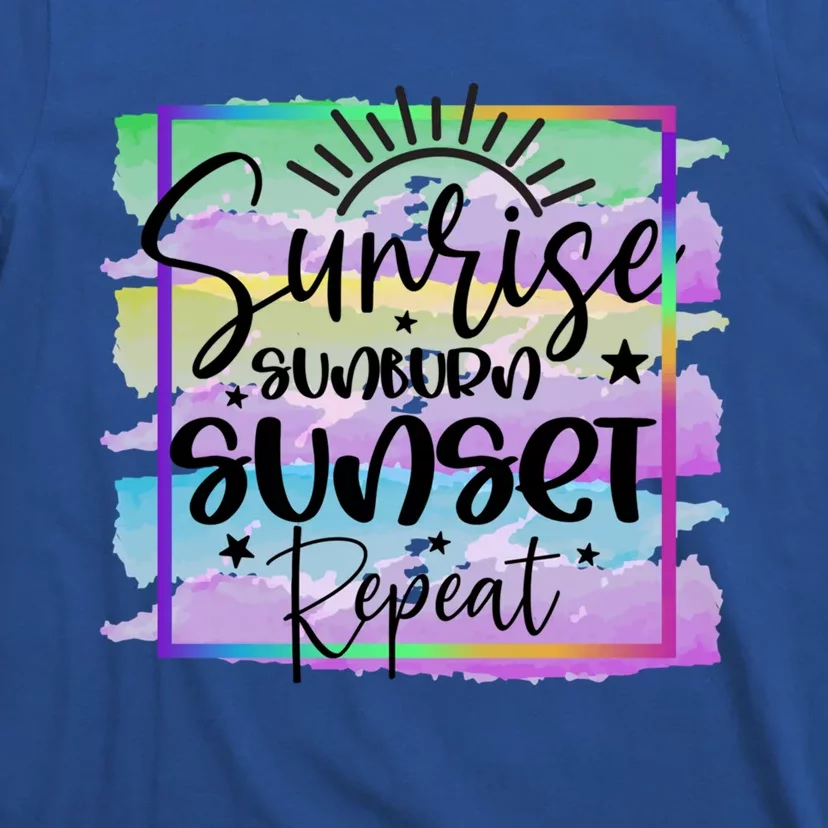 Sunrise Sunburn Sunset Repeat Gift T-Shirt