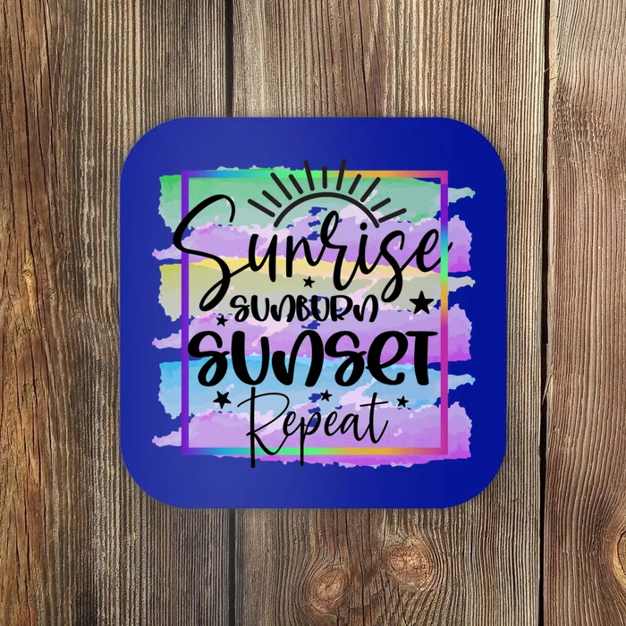 Sunrise Sunburn Sunset Repeat Gift Coaster