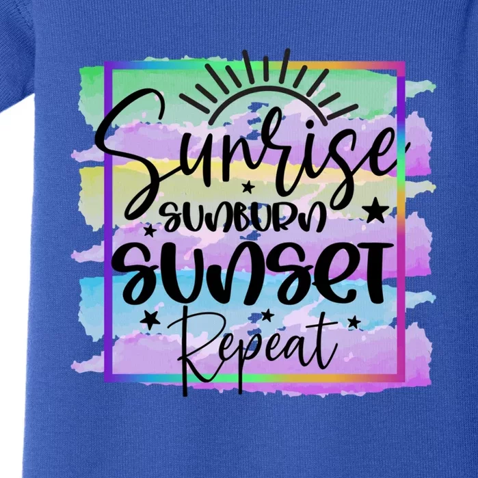 Sunrise Sunburn Sunset Repeat Gift Baby Bodysuit