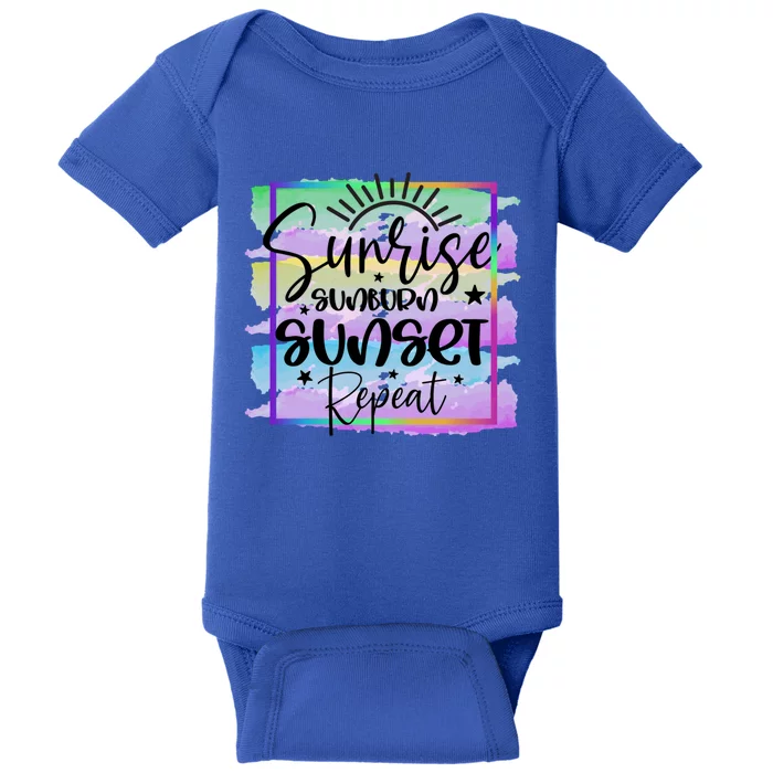 Sunrise Sunburn Sunset Repeat Gift Baby Bodysuit