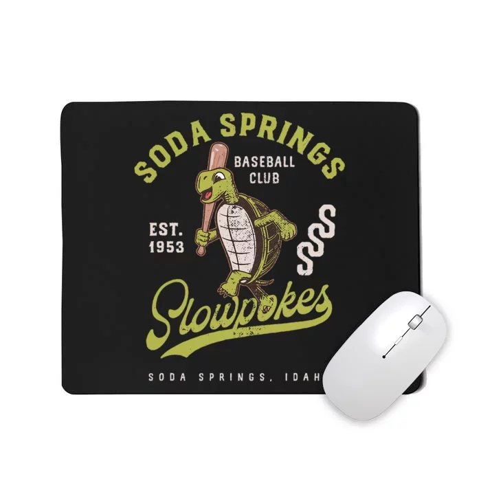 Soda Springs Slowpokes Minor League Baseball Team Mousepad