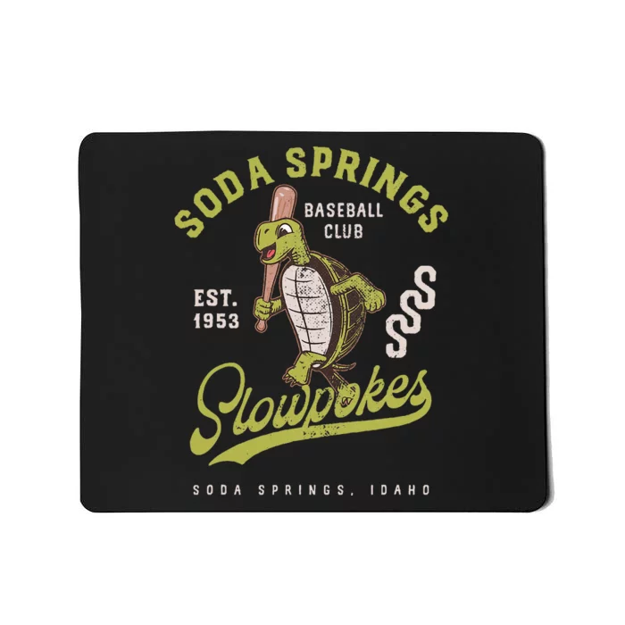 Soda Springs Slowpokes Minor League Baseball Team Mousepad