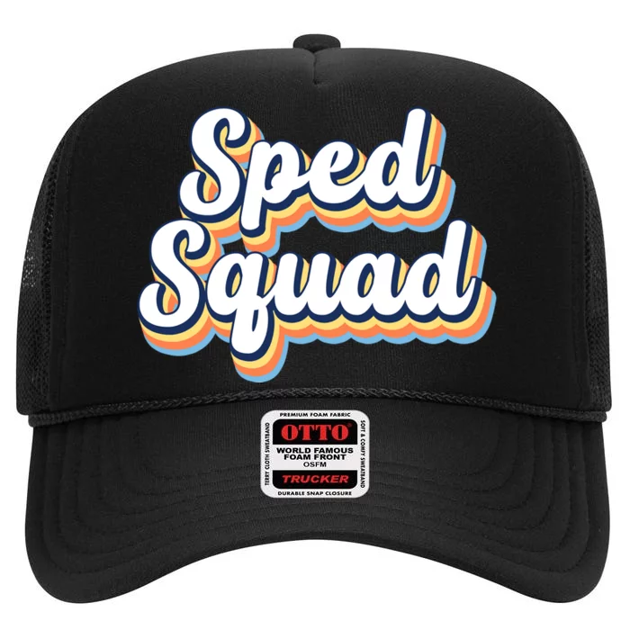 Sped Squad Special Education Retro High Crown Mesh Trucker Hat