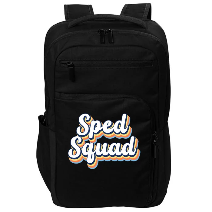 Sped Squad Special Education Retro Impact Tech Backpack