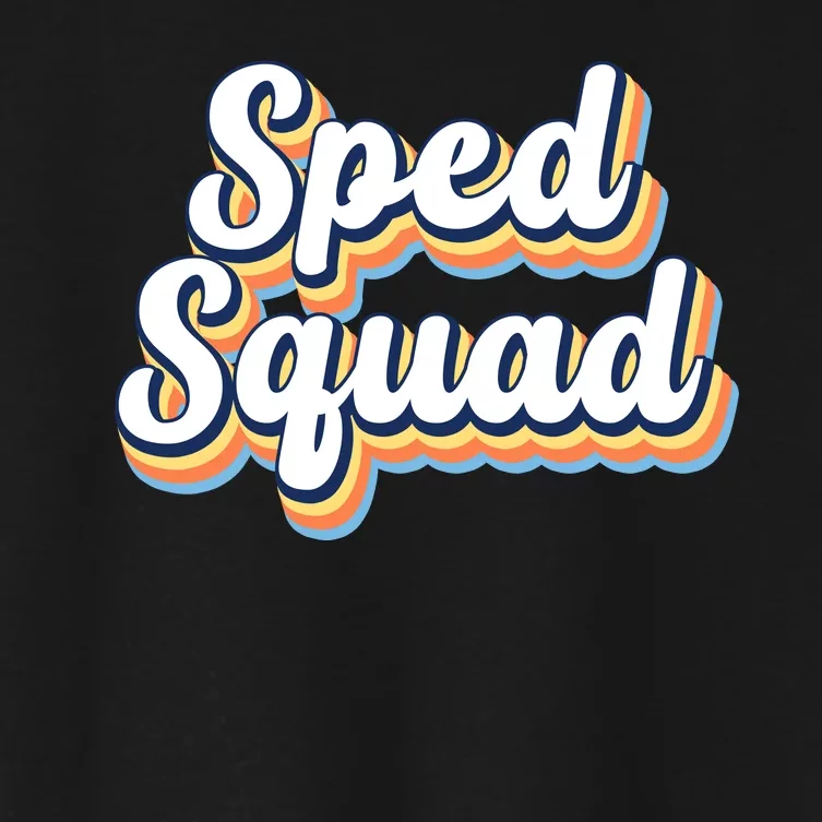 Sped Squad Special Education Retro Women's Crop Top Tee