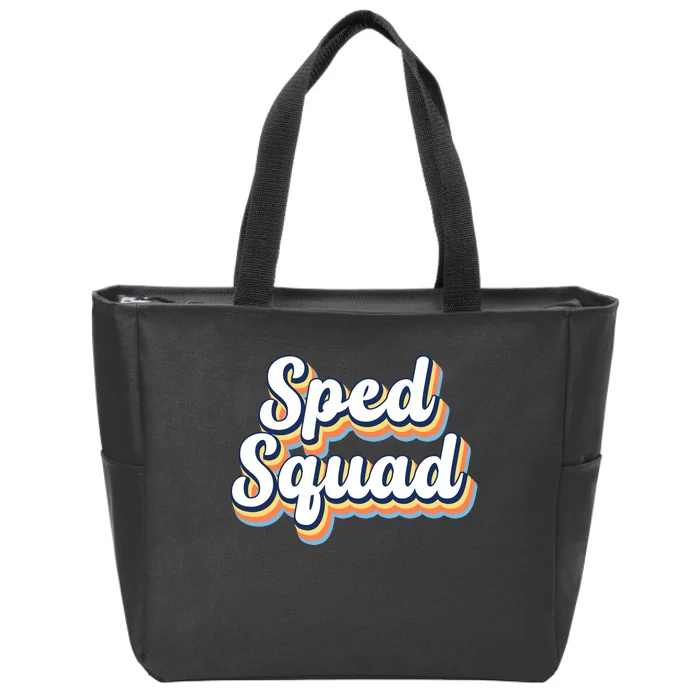 Sped Squad Special Education Retro Zip Tote Bag