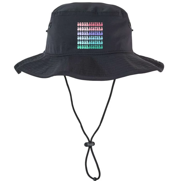 Sober Sisters Sobriety Team Mom Family Support Vibes Gift Legacy Cool Fit Booney Bucket Hat