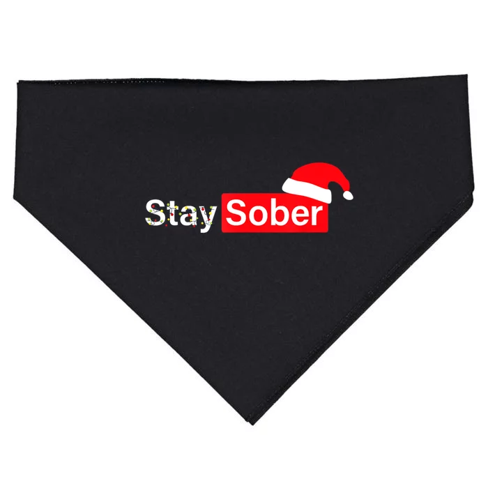 Stay Sober Santa Hat USA-Made Doggie Bandana