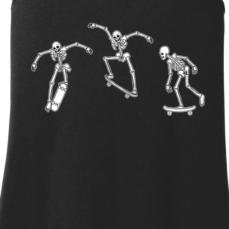 Skateboarding Skeletons Skeleton Skater Halloween Skate Ladies Essential Tank