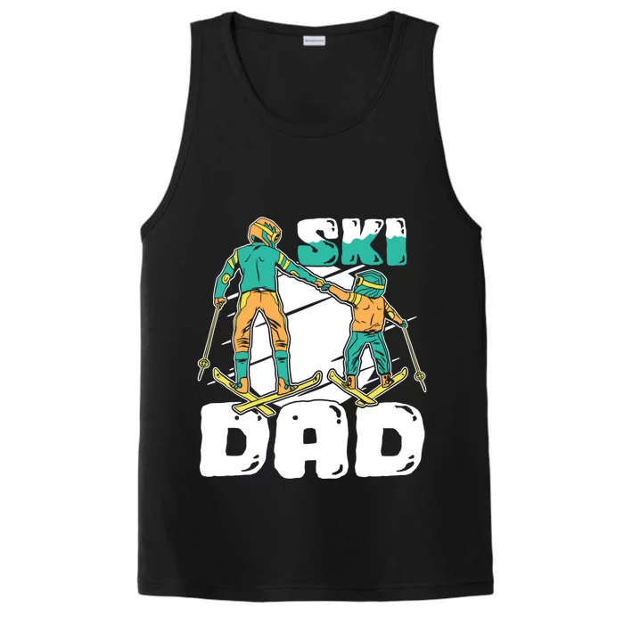 Ski Skier Skiing Gift Ski Dad Gift Performance Tank