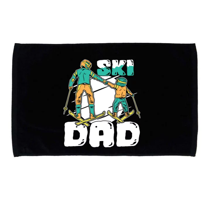 Ski Skier Skiing Gift Ski Dad Gift Microfiber Hand Towel