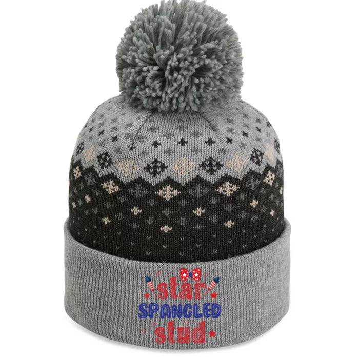 Star Spangled Stud Gift The Baniff Cuffed Pom Beanie