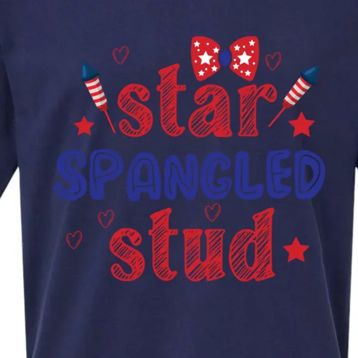 Star Spangled Stud Gift Sueded Cloud Jersey T-Shirt