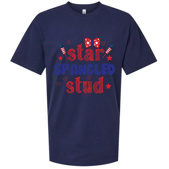 Star Spangled Stud Gift Sueded Cloud Jersey T-Shirt