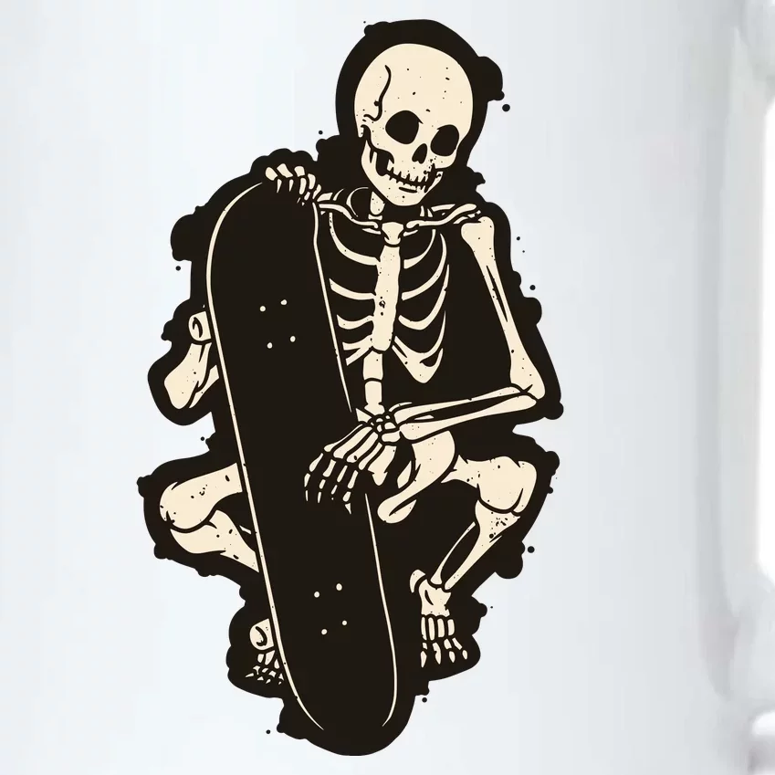 Skeleton Skateboarder Black Color Changing Mug