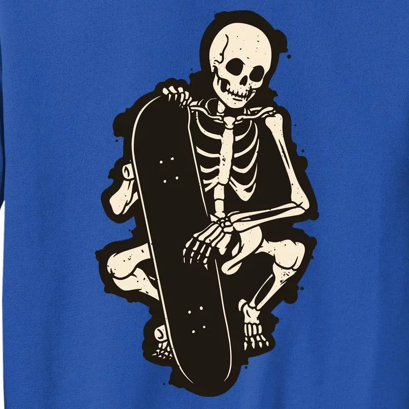 Skeleton Skateboarder Tall Sweatshirt