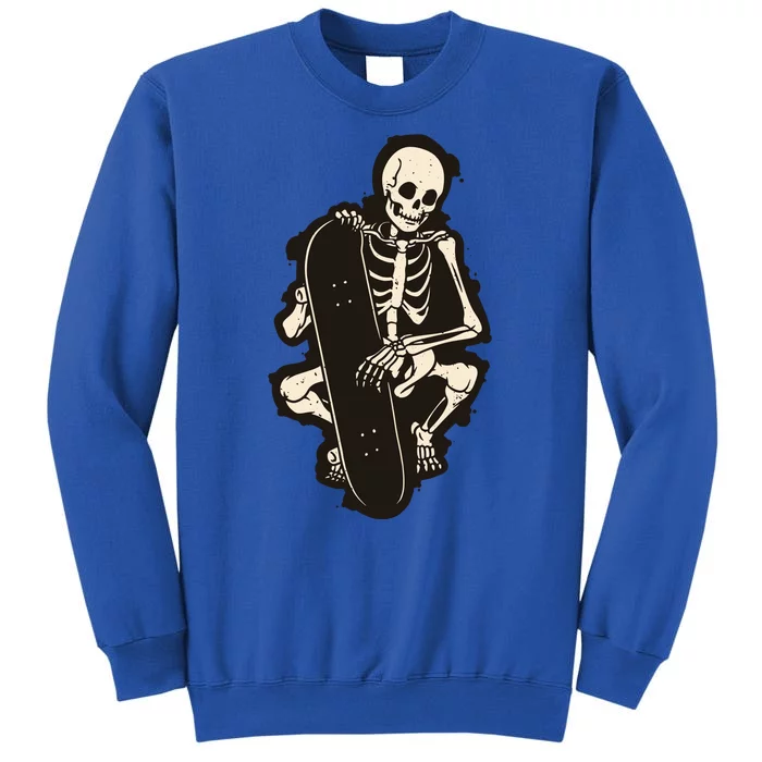 Skeleton Skateboarder Tall Sweatshirt